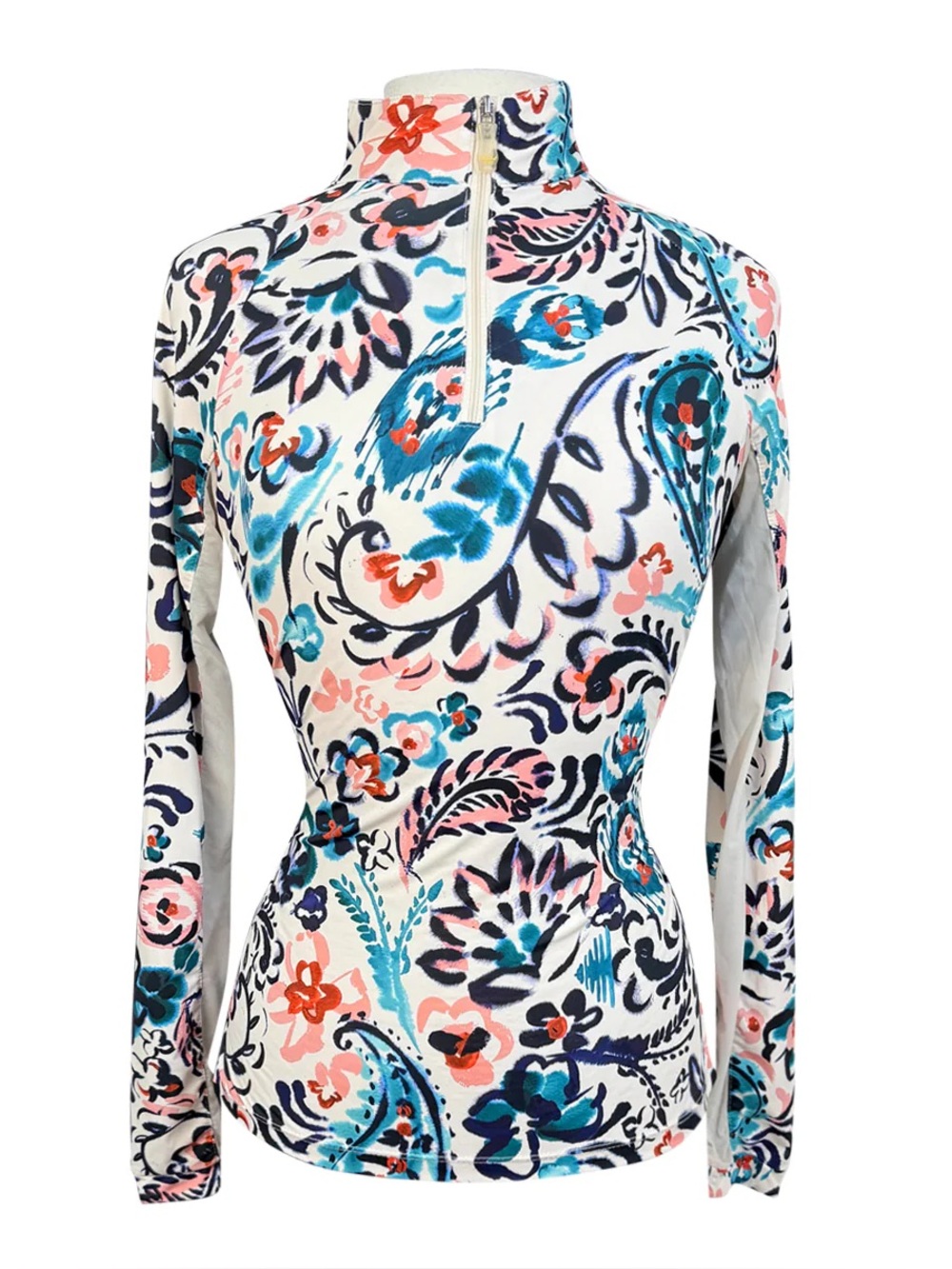 Kastel Denmark Izzy Multicolor Paisley Long Sleeve Sun Shirt Women S Mesh